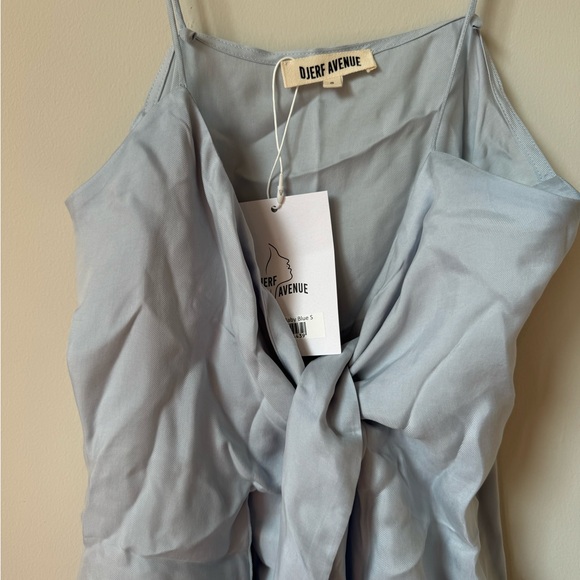 Djerf Avenue Tie Tank Top Baby Blue - Picture 2 of 5